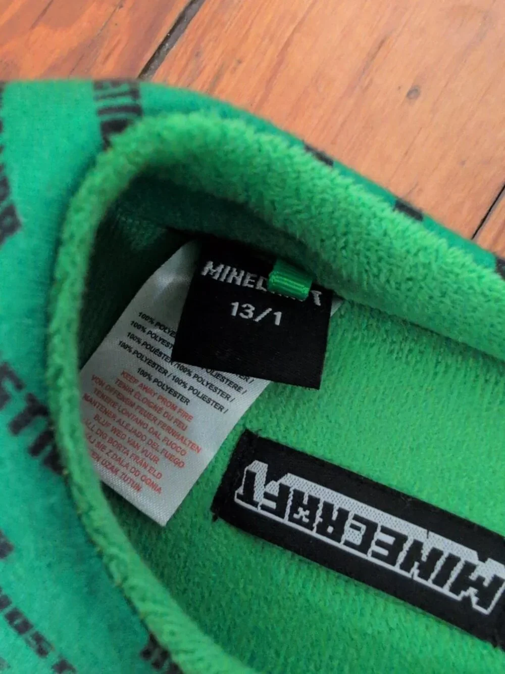 Minecraft youth slippers